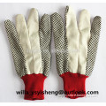 Wholesale pvc dotted canvas gloves from China factory